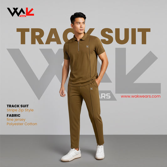 Track Suit gold Stripe Zip Style